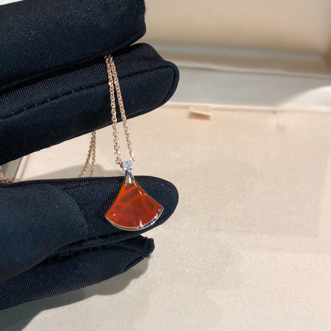 Carnelian Fan Necklace
