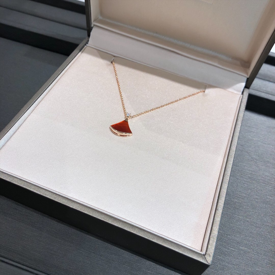 Carnelian Fan Necklace