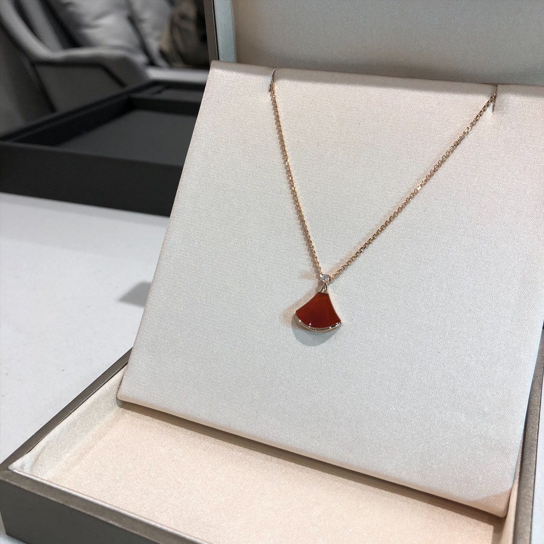Carnelian Fan Necklace