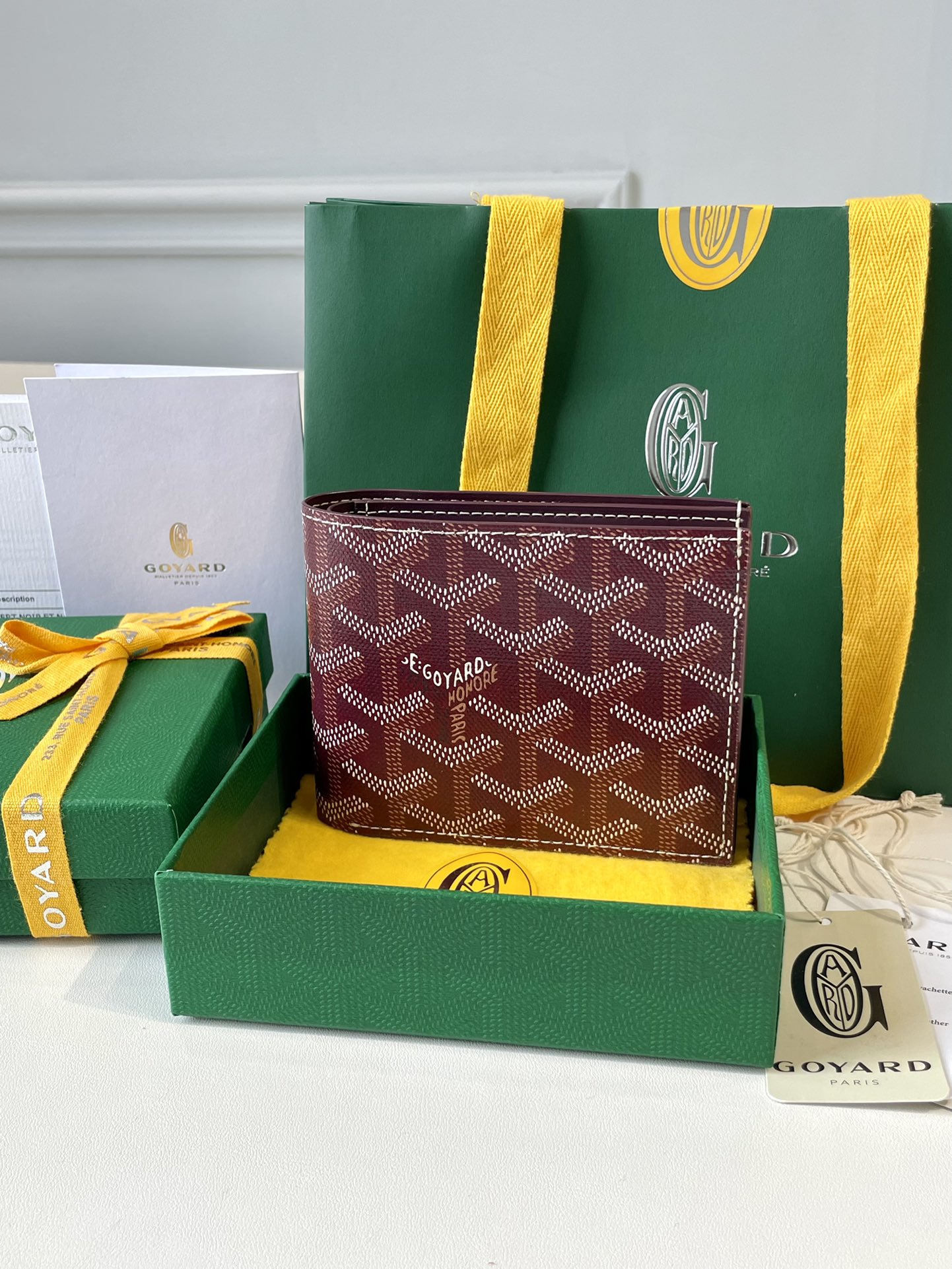 Burgundy Goyard Victoire Wallet organising cards, papers and notes ,can be used in a bag