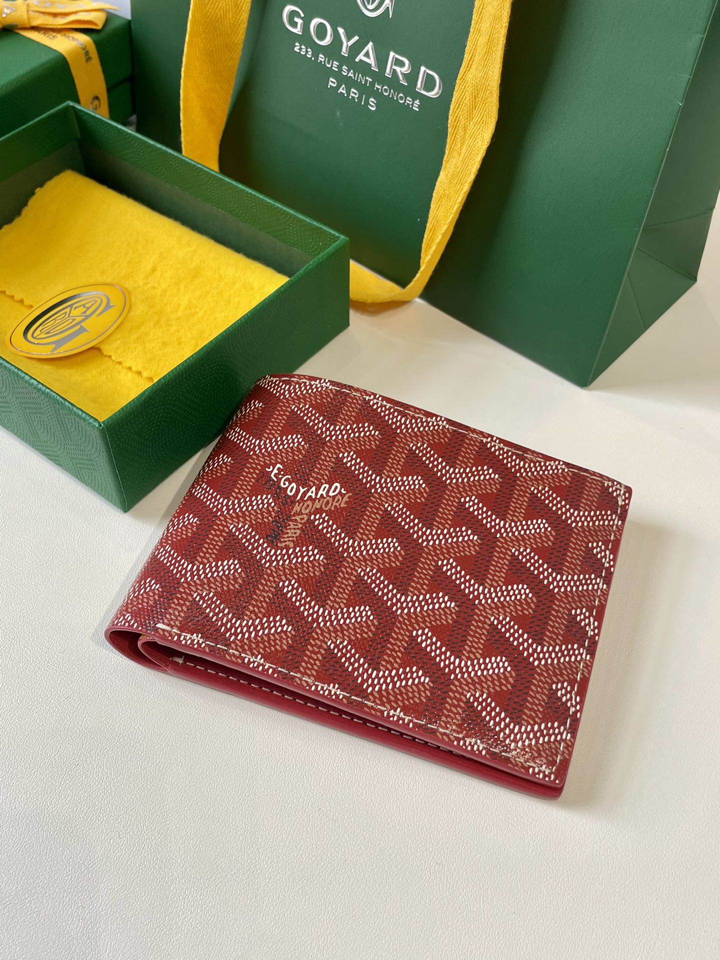 Red Goyard Victoire Wallet organising cards, papers and notes ,can be used in a bag