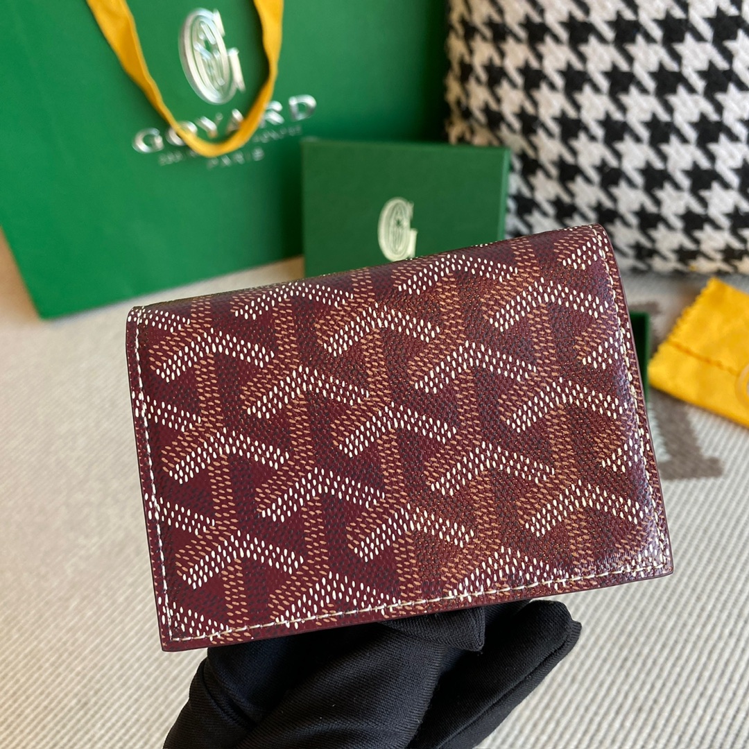 Burgundy goyard Malesherbes Card Wallet ideal for business as it was designed to hold business cards