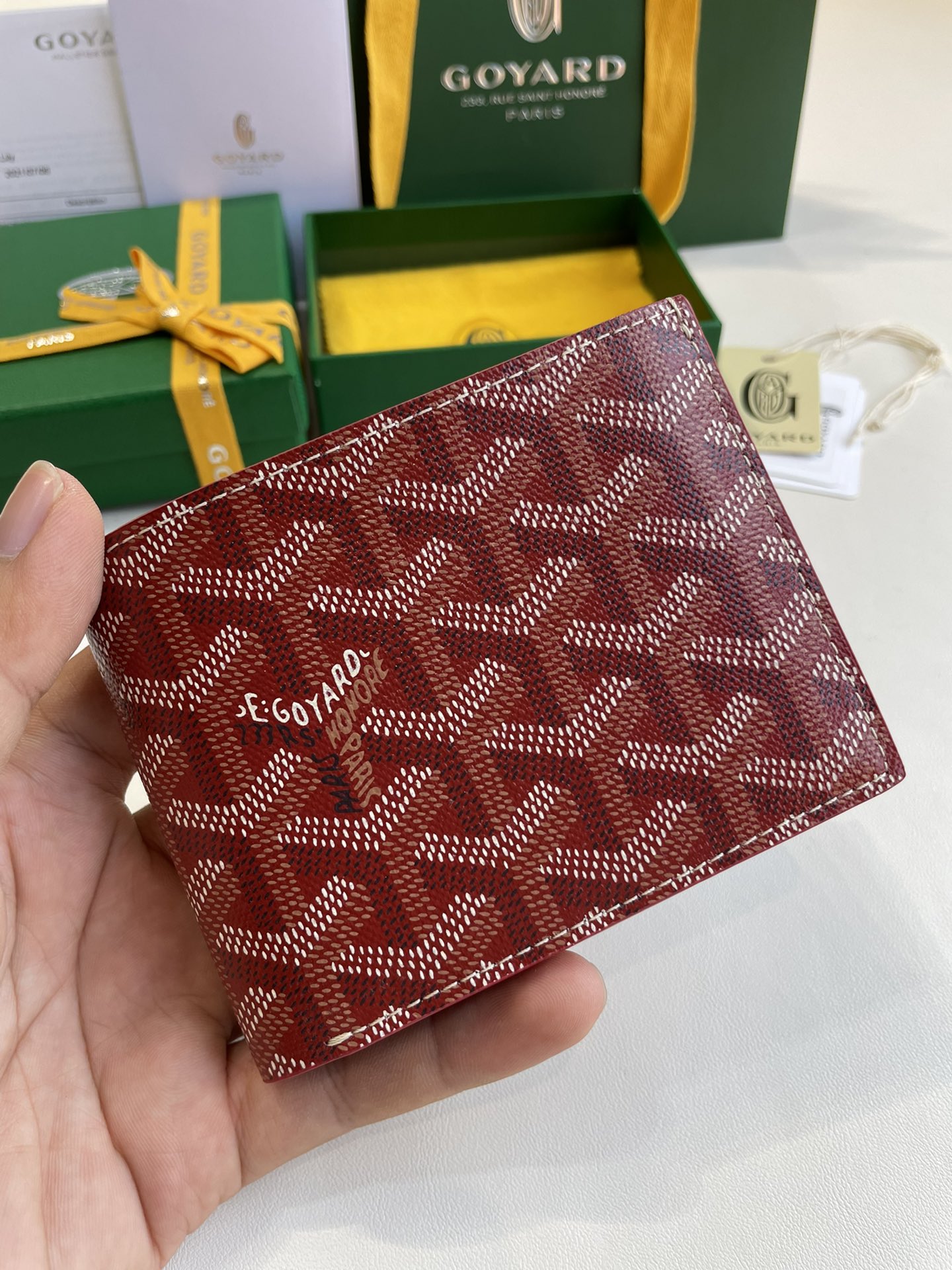 Burgundy Goyard Victoire Wallet organising cards, papers and notes ,can be used in a bag