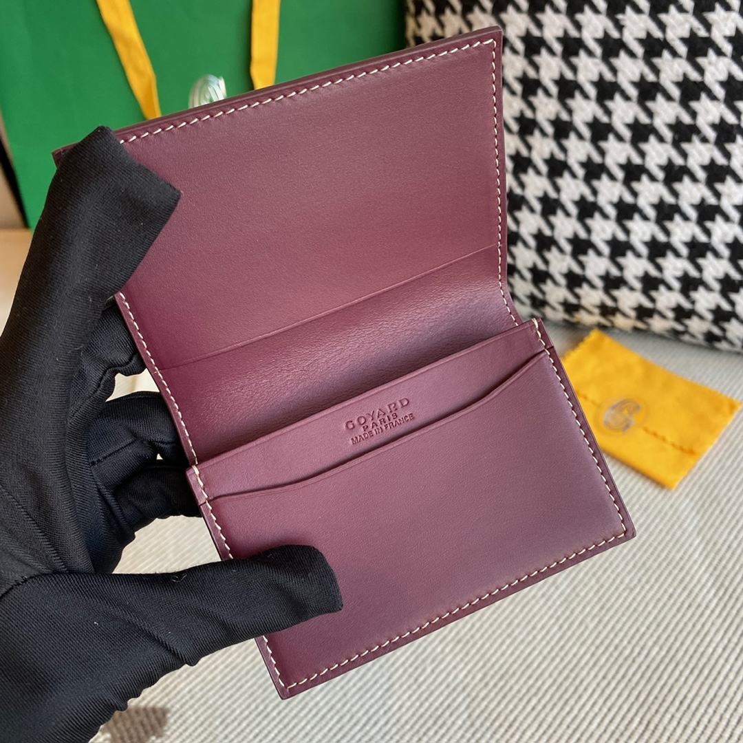 Burgundy goyard Malesherbes Card Wallet ideal for business as it was designed to hold business cards