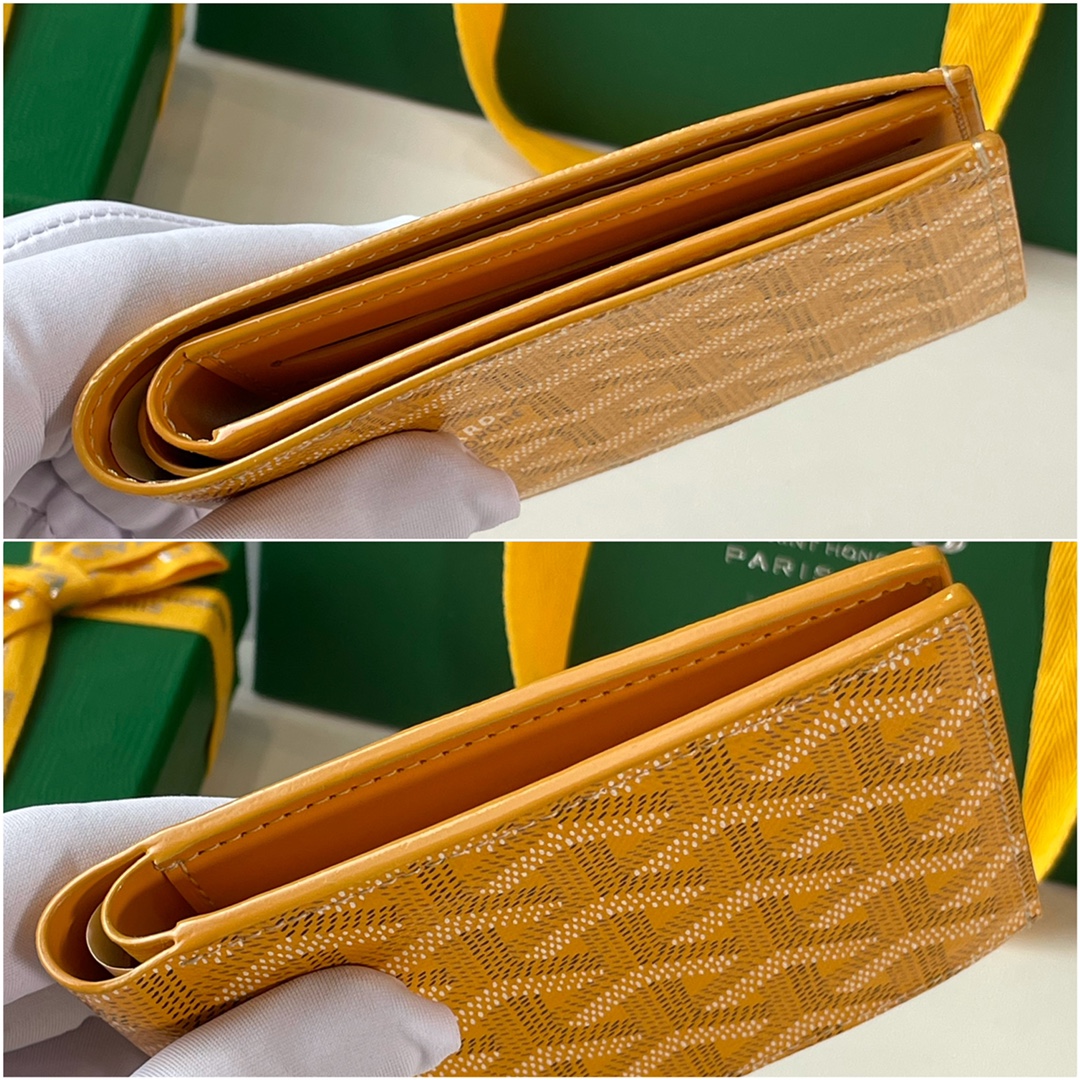 Yellow Goyard Victoire Wallet organising cards, papers and notes ,can be used in a bag