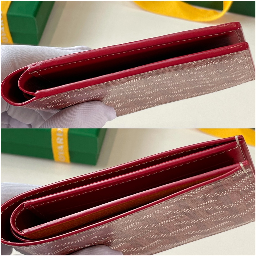 Red Goyard Victoire Wallet organising cards, papers and notes ,can be used in a bag