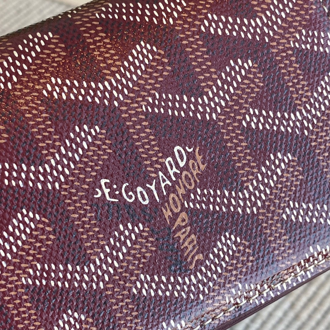 Burgundy goyard Malesherbes Card Wallet ideal for business as it was designed to hold business cards