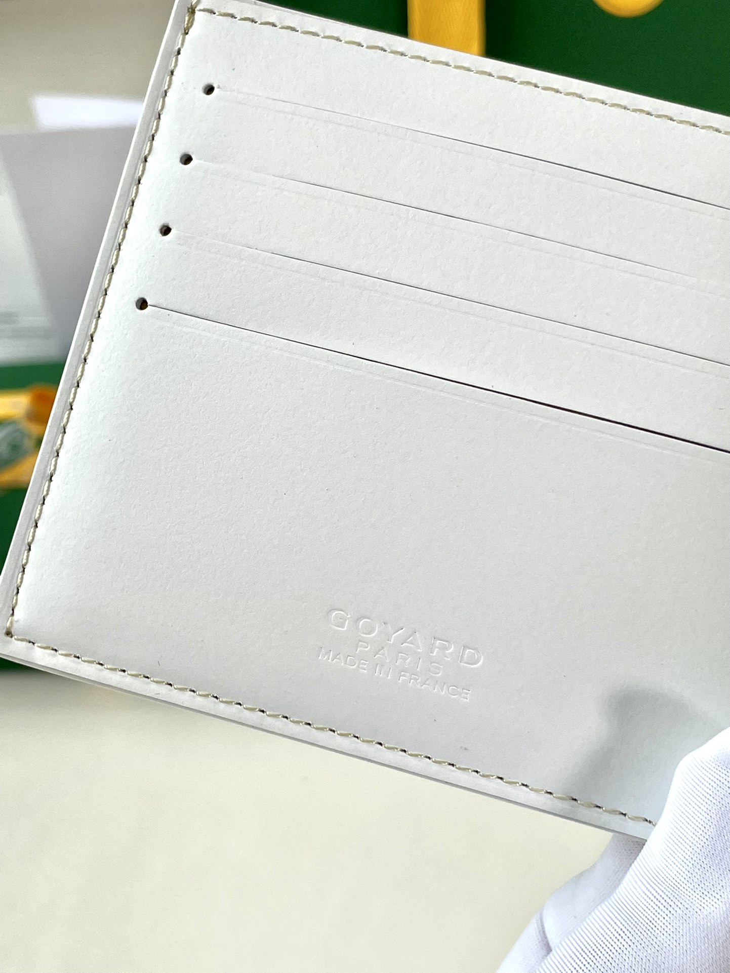 White Goyard Victoire Wallet organising cards, papers and notes ,can be used in a bag