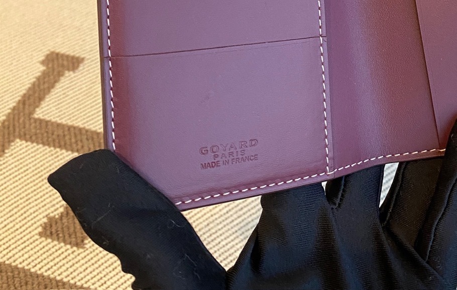 Burgundy goyard Grenelle Passport Cover is ideal for travelling