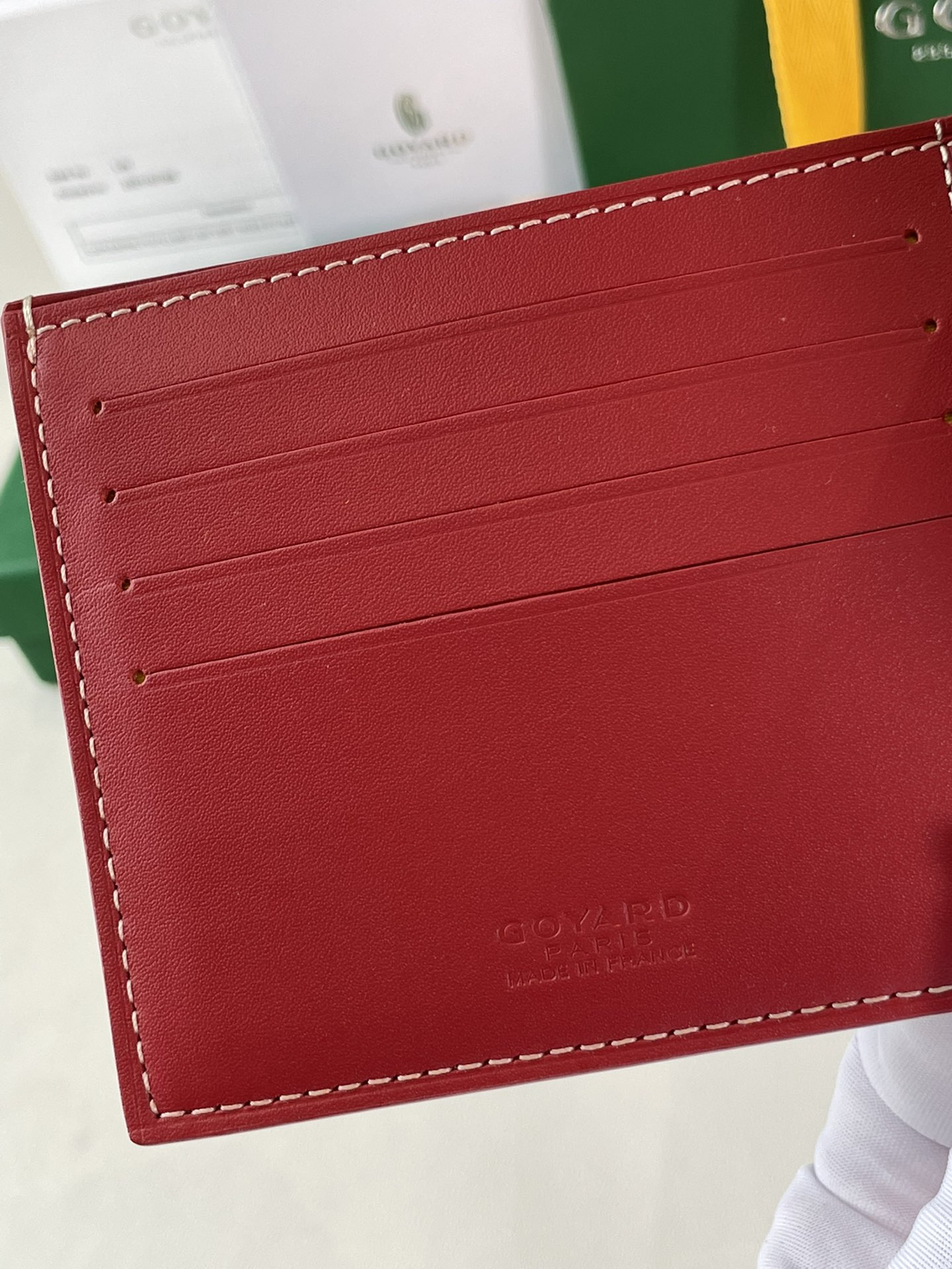 Red Goyard Victoire Wallet organising cards, papers and notes ,can be used in a bag