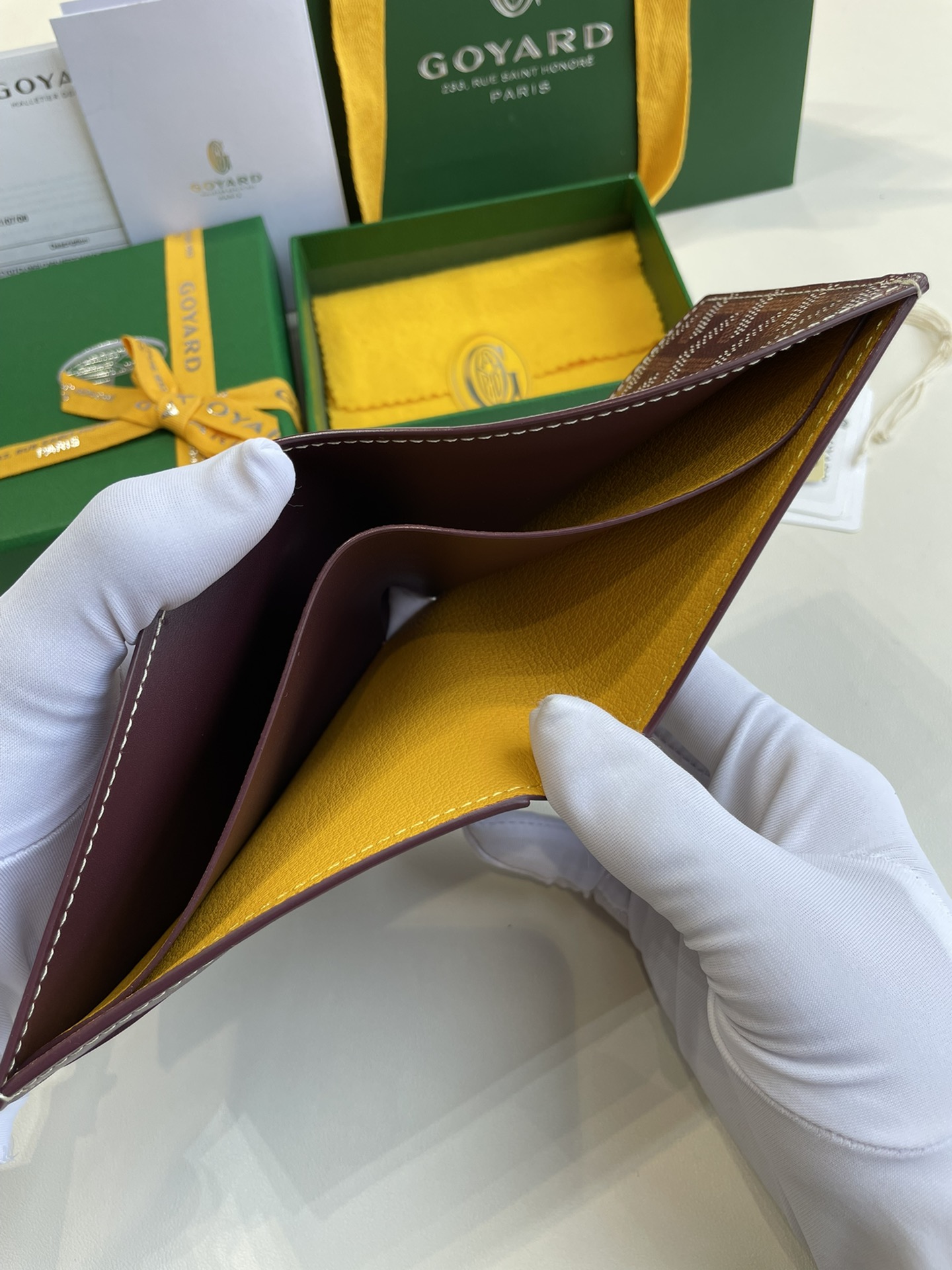Burgundy Goyard Victoire Wallet organising cards, papers and notes ,can be used in a bag