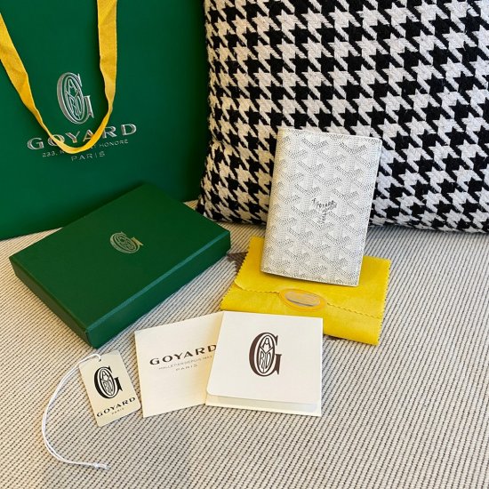 White goyard Grenelle Passport Cover is ideal for travelling