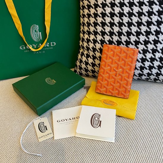 Orange goyard Grenelle Passport Cover is ideal for travelling
