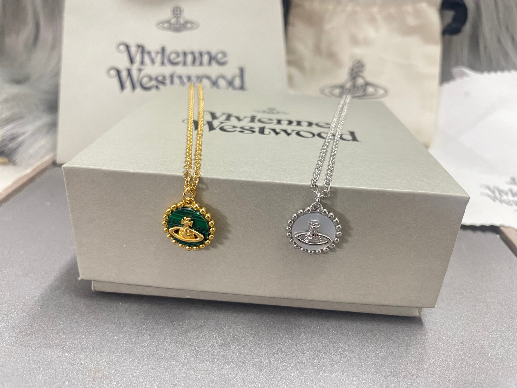Saturn Medallion Necklace
