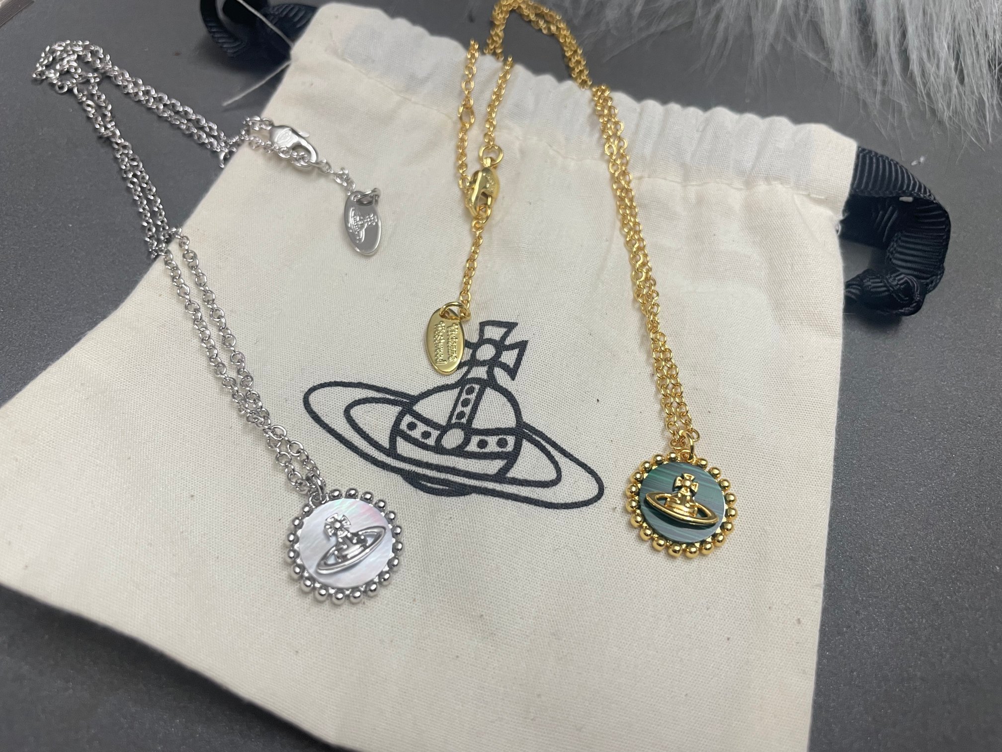 Saturn Medallion Necklace