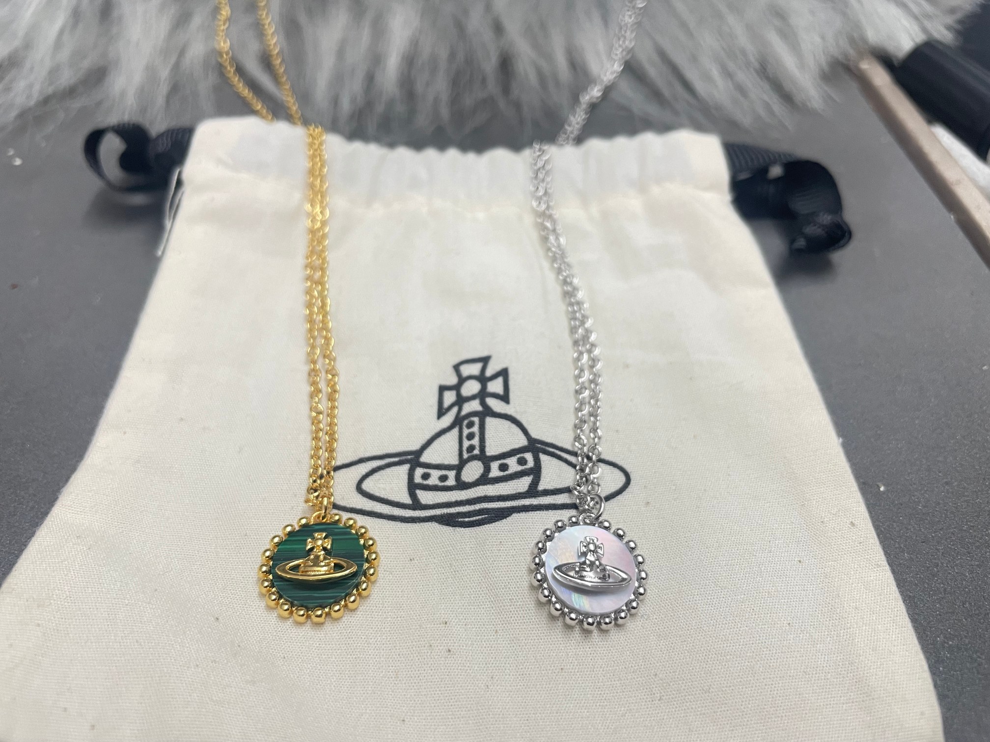 Saturn Medallion Necklace