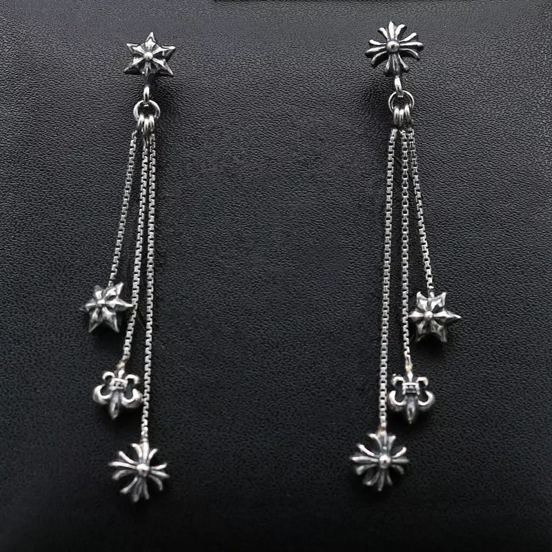 Cross Tassel Earrings