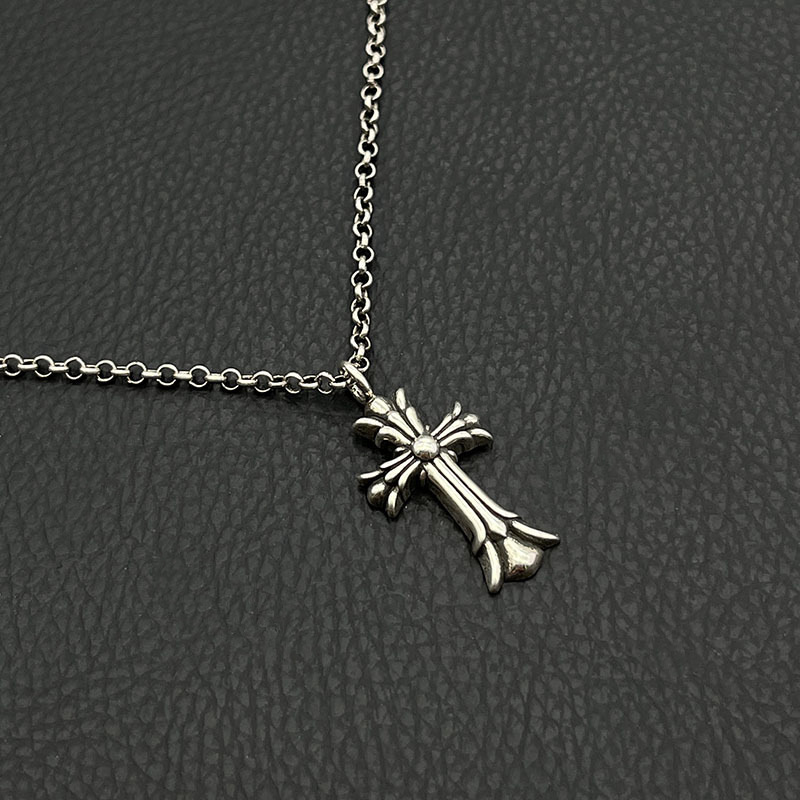 Retro Double Cross Necklace