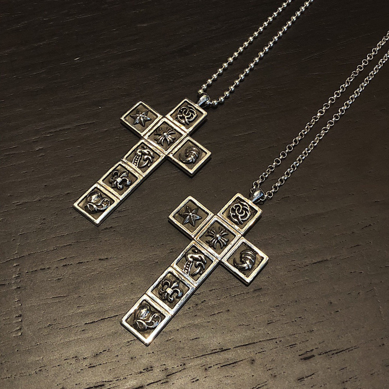 Seven Elements Cross Pendant Necklace