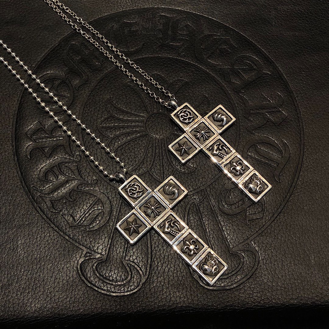 Seven Elements Cross Pendant Necklace
