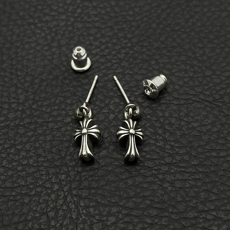 Cross flower with Diamond Earrings