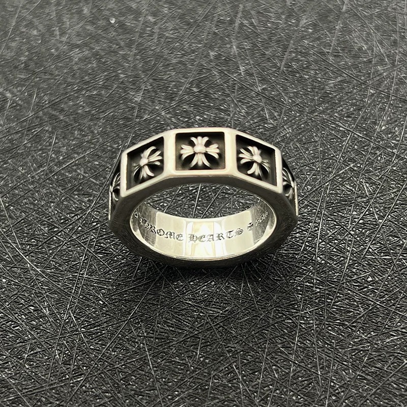 Square Cross Flower Ring