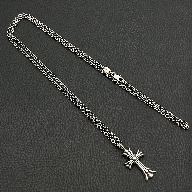 Retro Double Cross Necklace