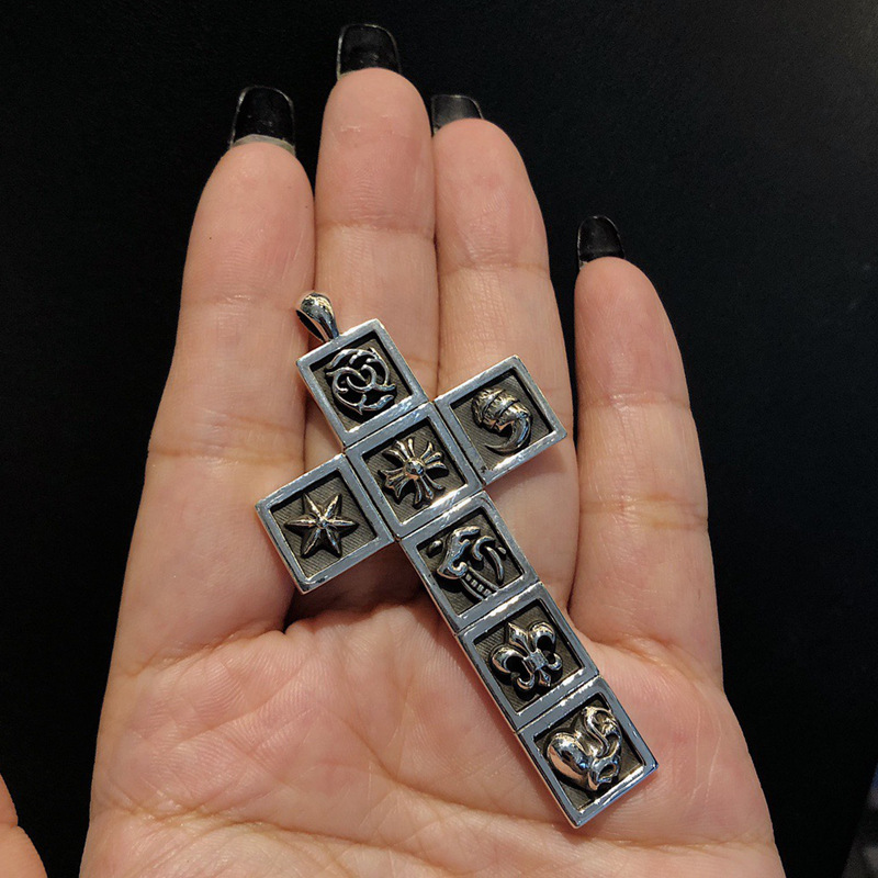 Seven Elements Cross Pendant Necklace