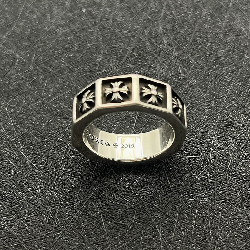 Square Cross Flower Ring