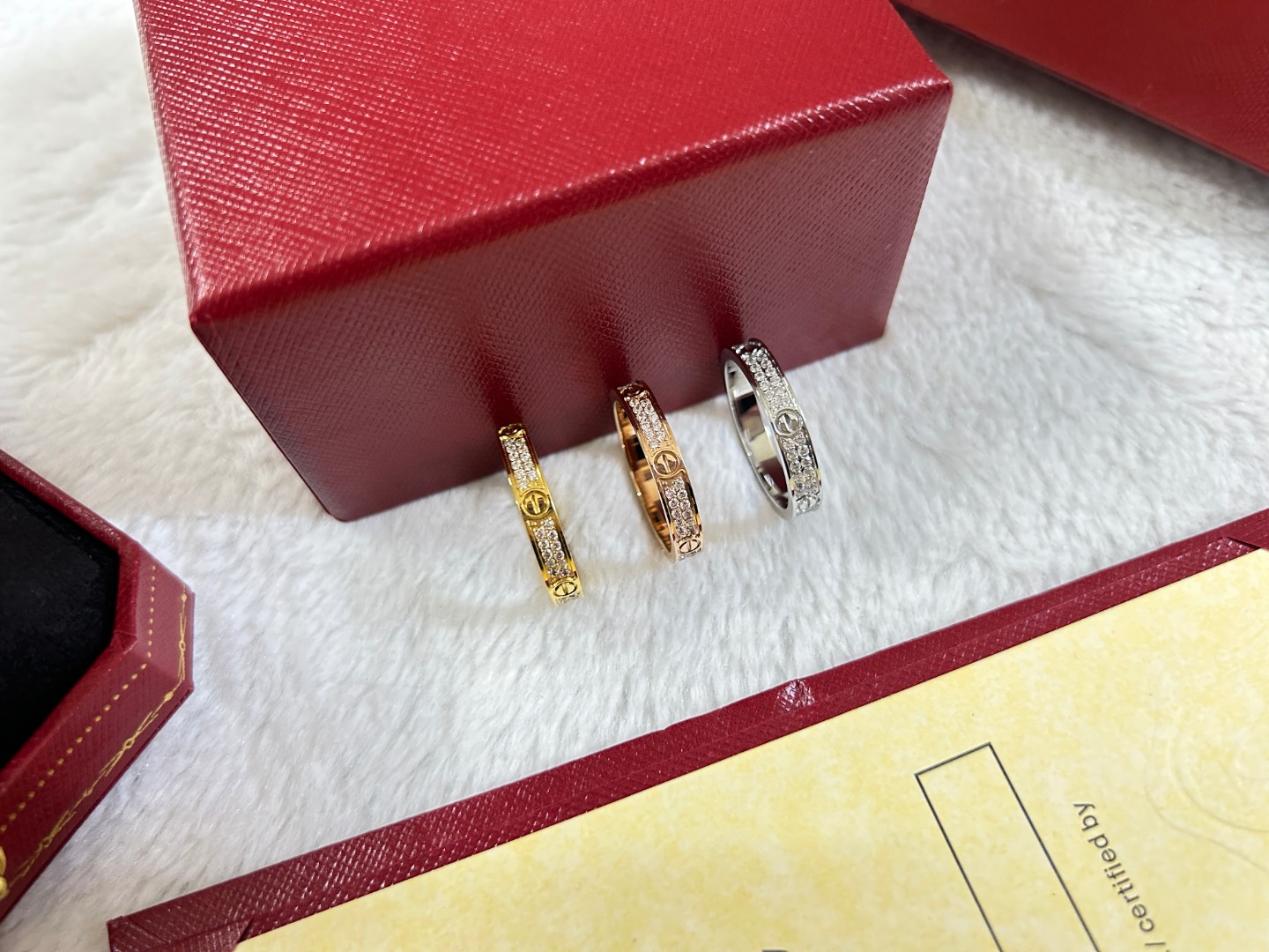 Love Ring with 2 Row Diamonds