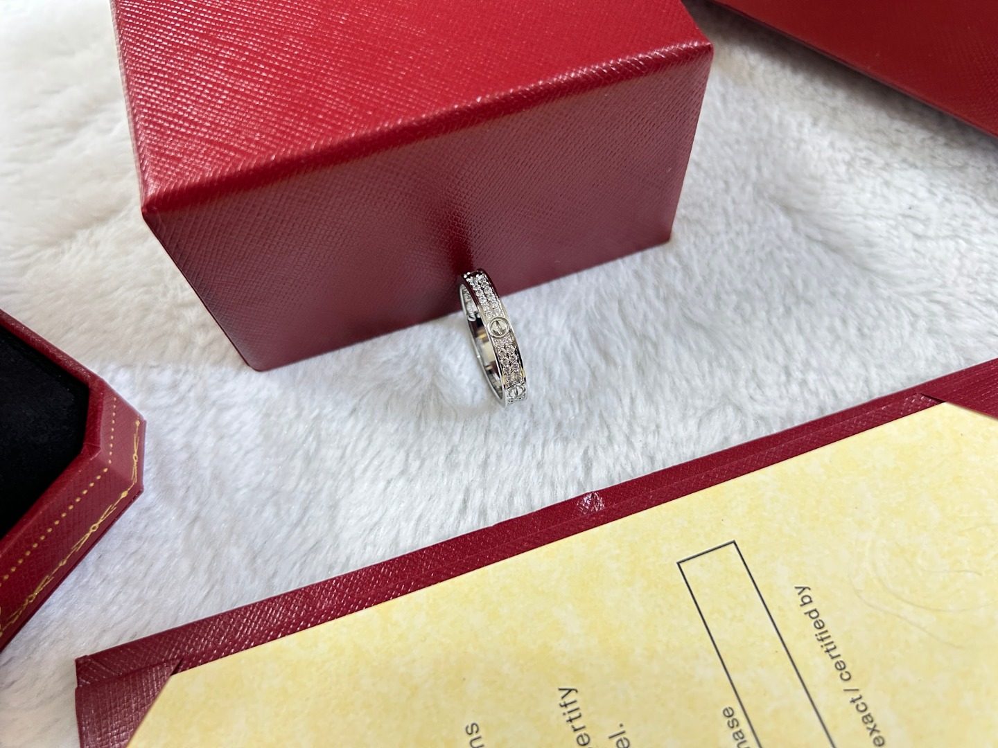 Love Ring with 2 Row Diamonds
