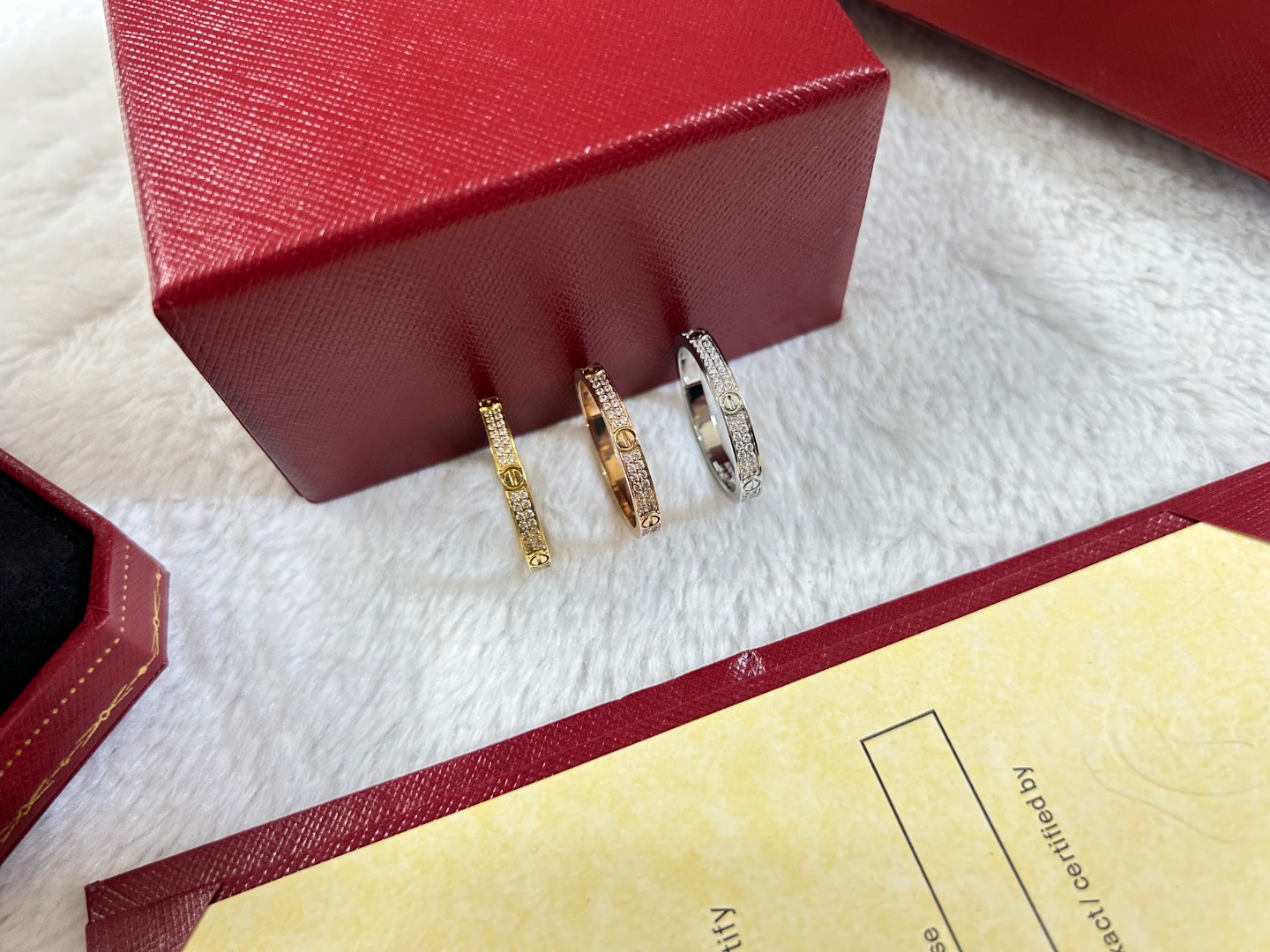 Love Ring with 2 Row Diamonds