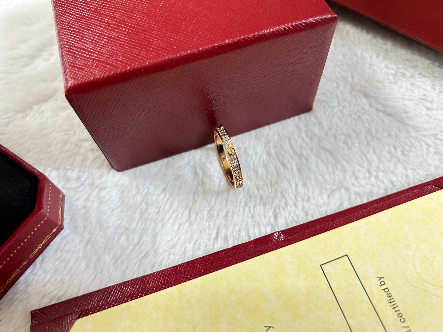 Love Ring with 2 Row Diamonds