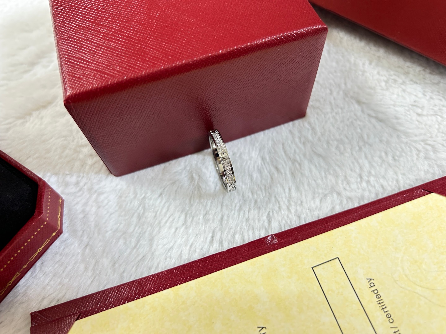 Love Ring with 2 Row Diamonds