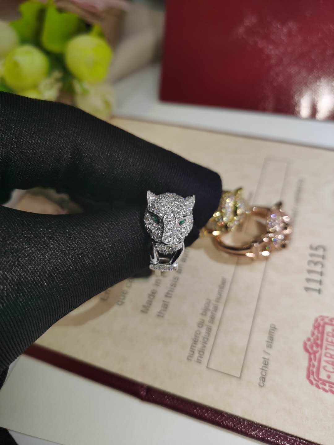 Panther Ring with full Diamonds