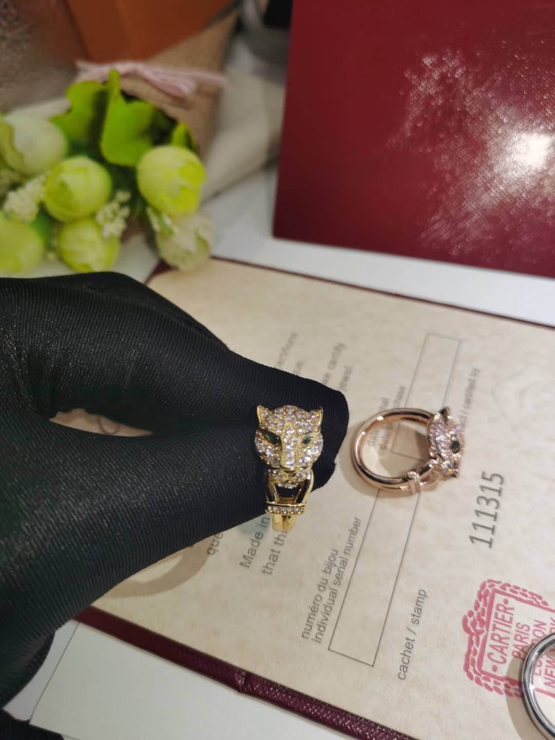 Panther Ring with full Diamonds