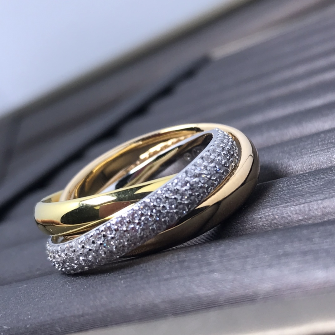 Trinity Rings with Diamonds