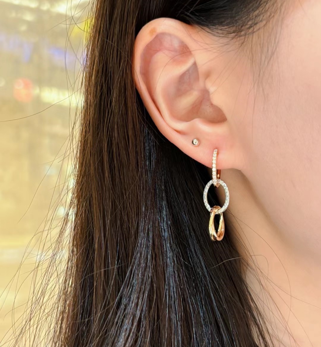 Trinity Earrings with Diamonds