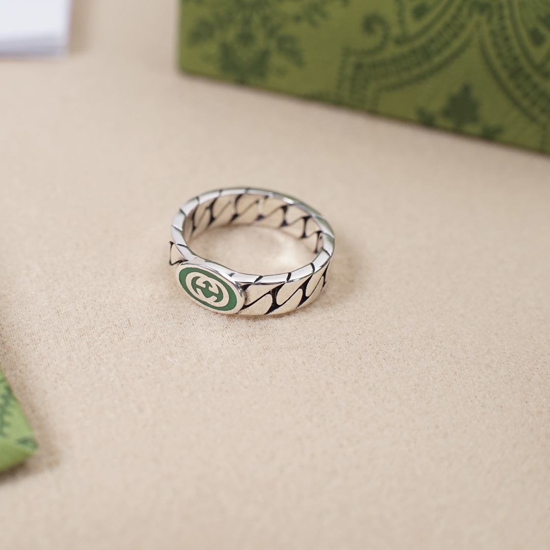 Green Double G Ring