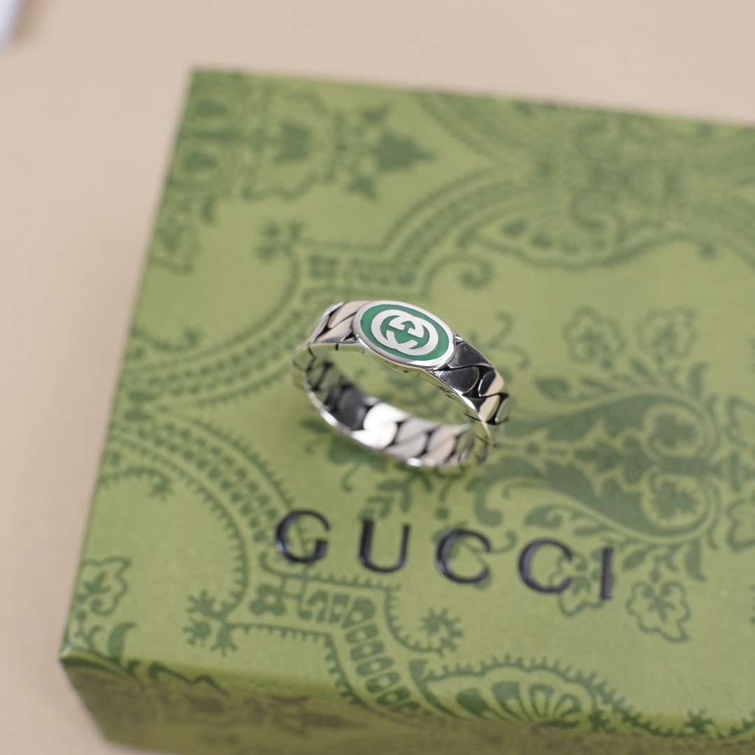 Green Double G Ring