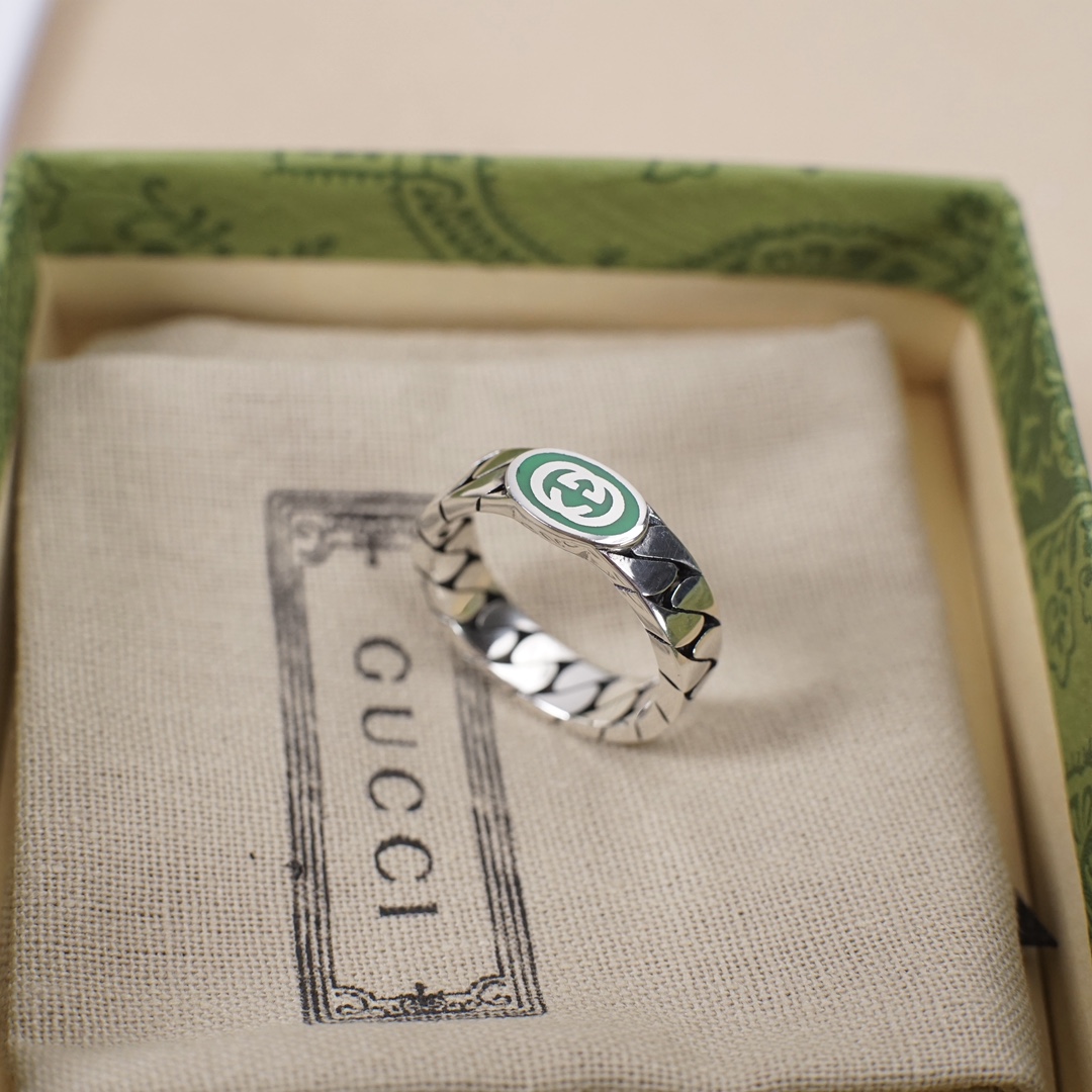 Green Double G Ring