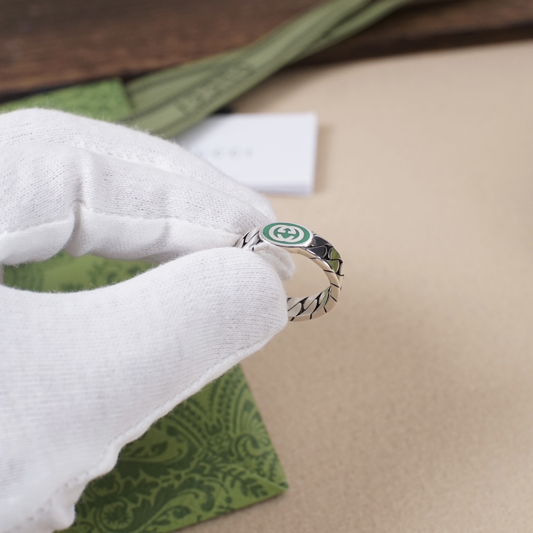 Green Double G Ring