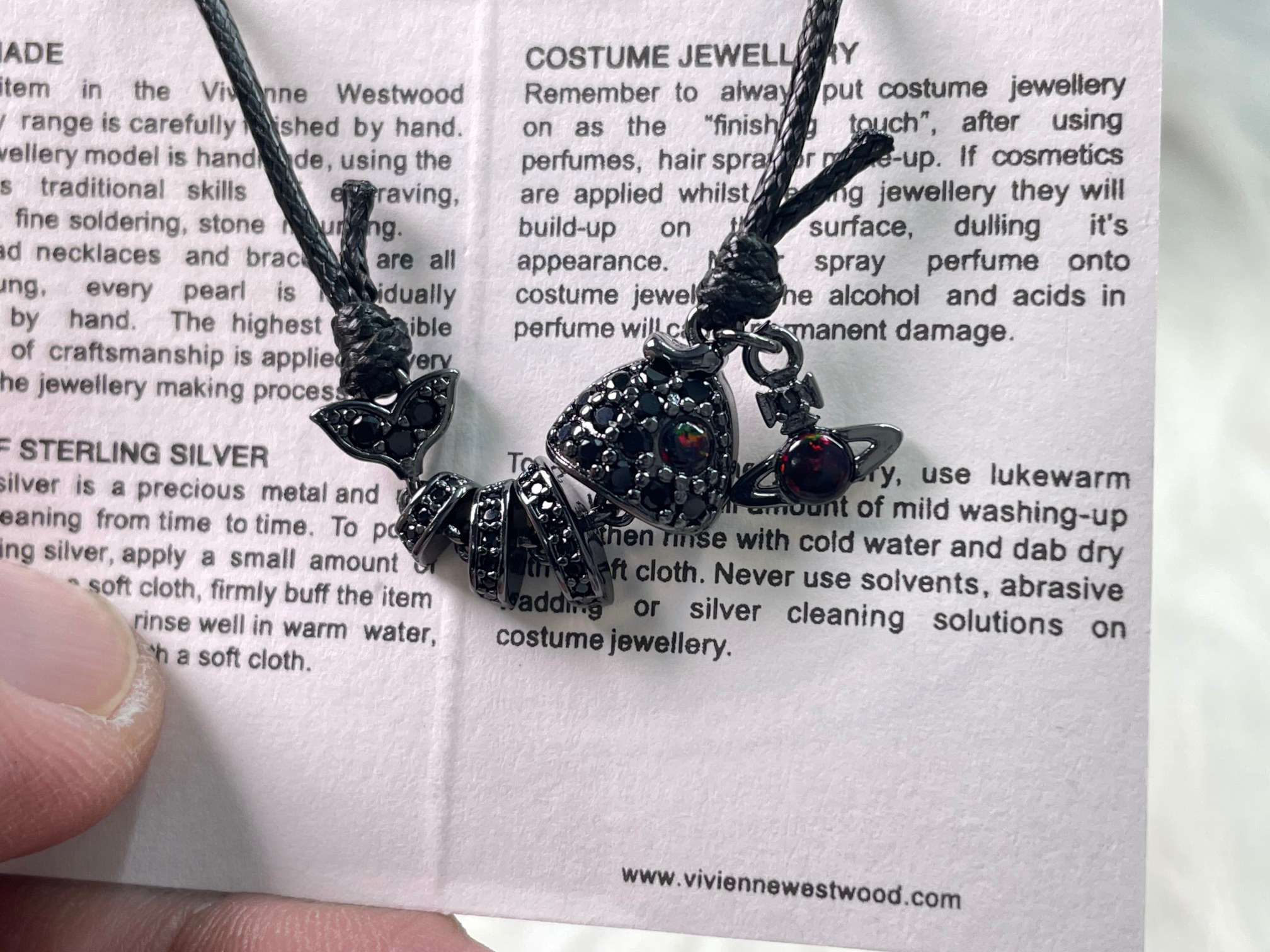Fish Bone Black Shrinkage Rope Bracelet