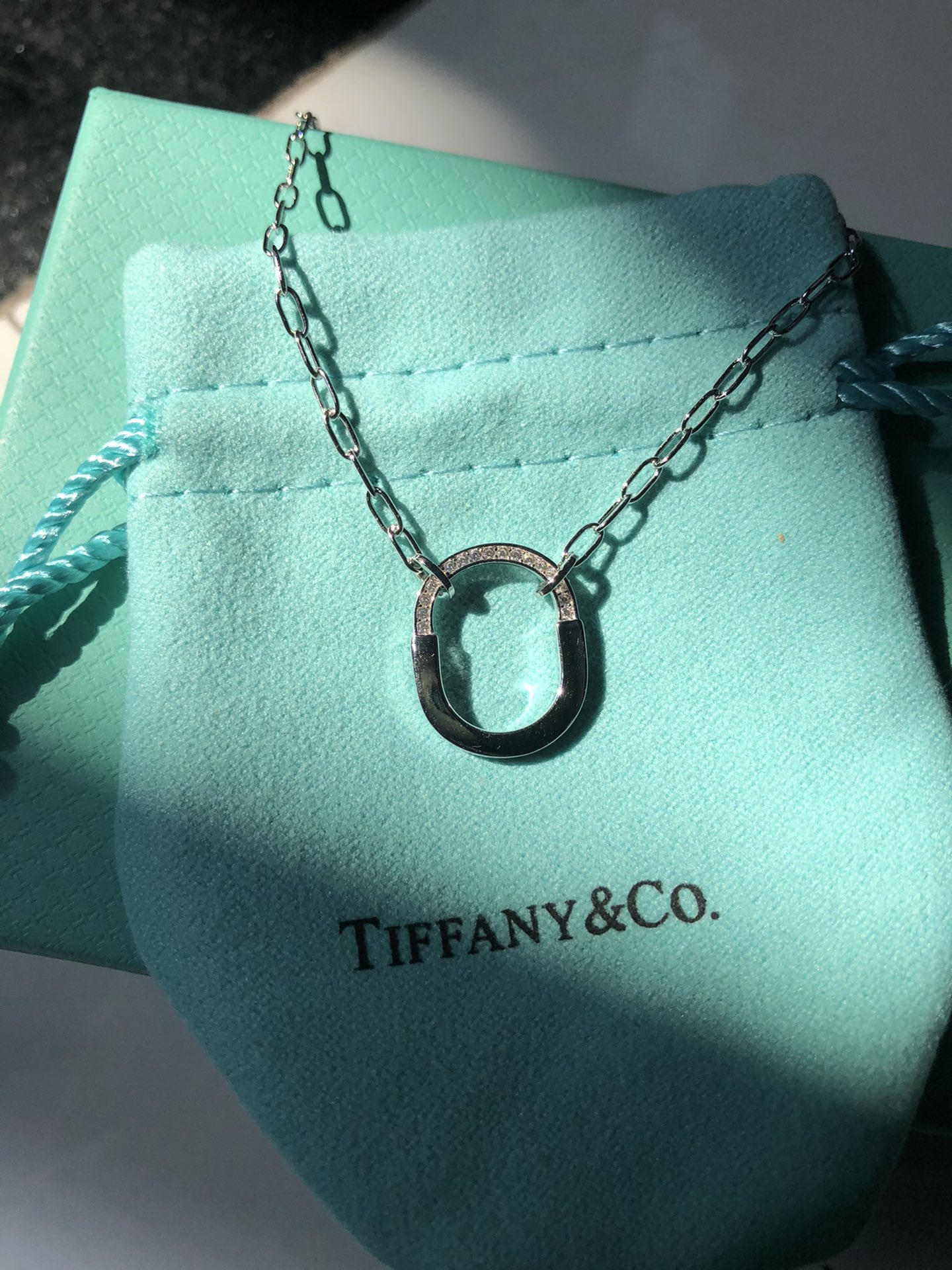 Lock Nceklace with Diamonds