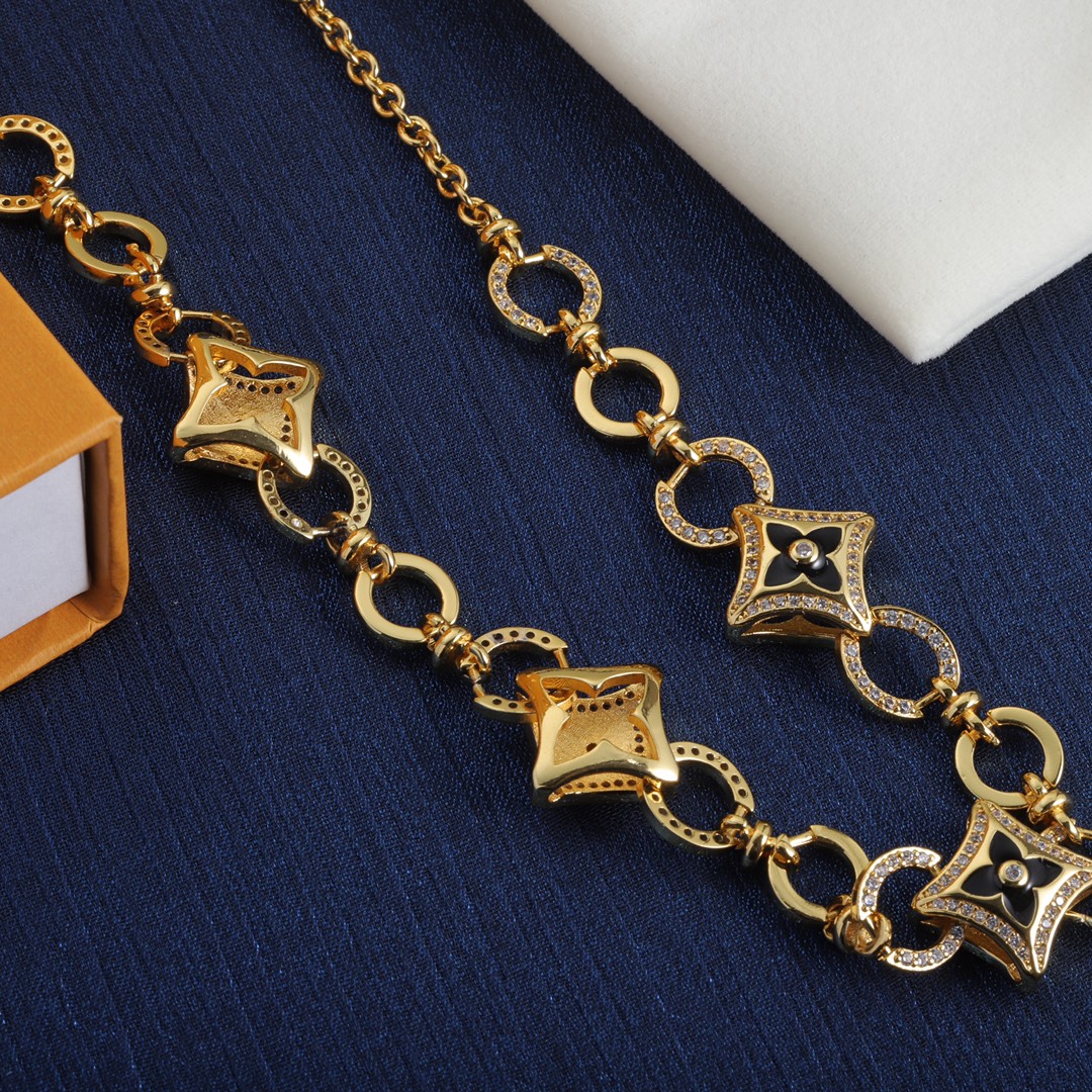Lv Beads Flowers Necklace